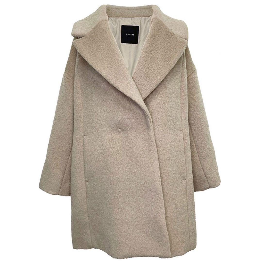 【miiさま専用】新品タグ付きanuansシャギーカラービッグコート