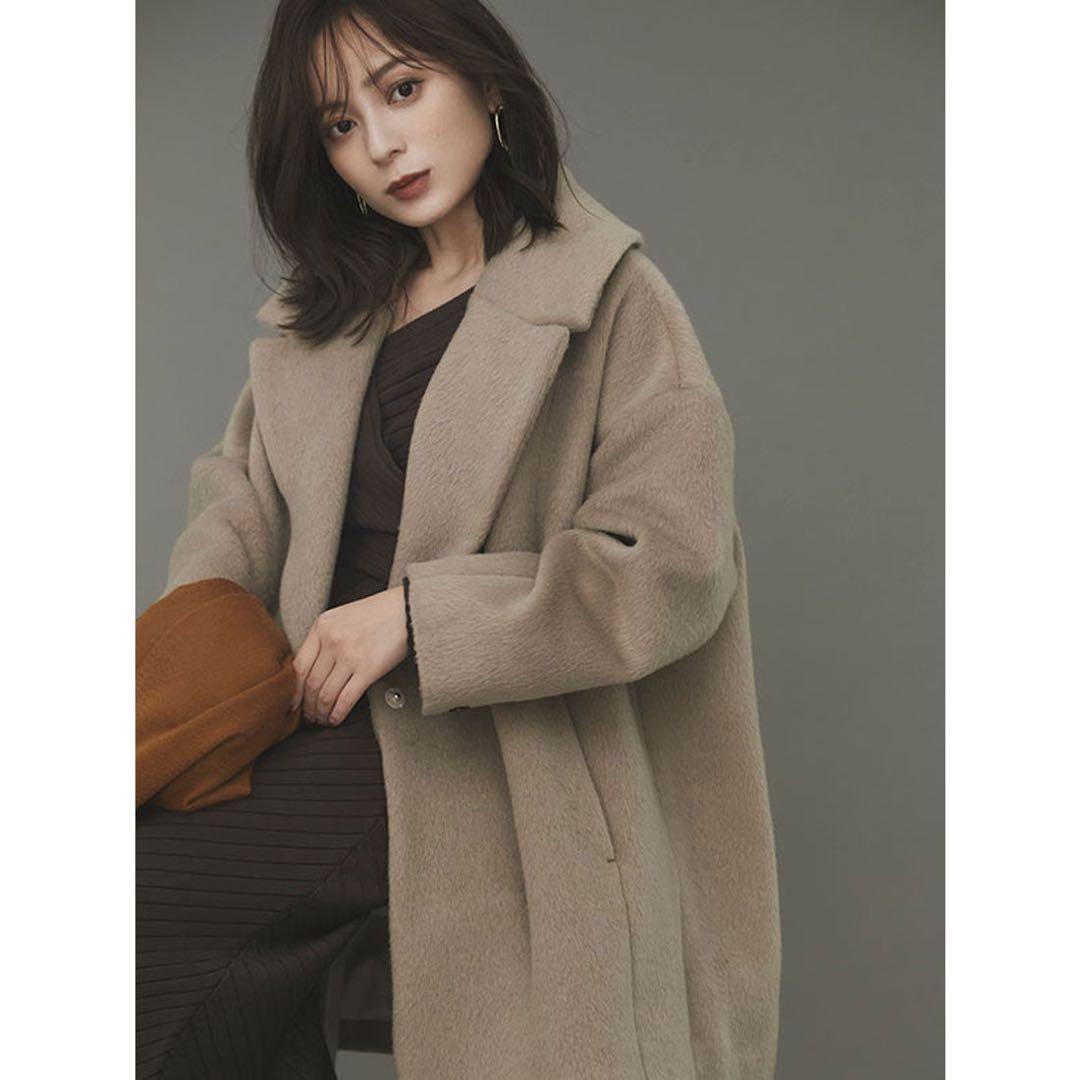 【miiさま専用】新品タグ付きanuansシャギーカラービッグコート