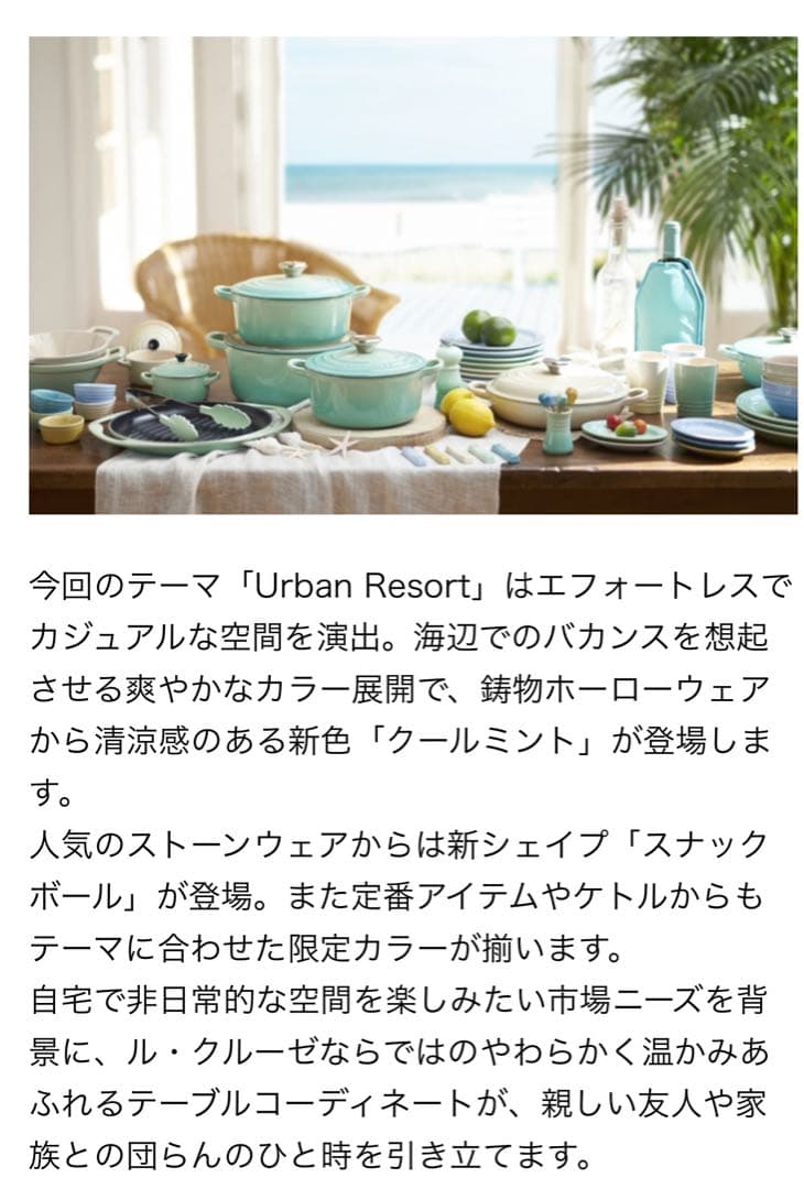 ※みゆき【美品】ル・クルーゼ Urban Resortストーンウェアセット