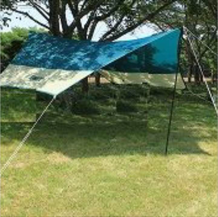 「広々スペース確保！アウトドア必須の大きめヘキサタープ」