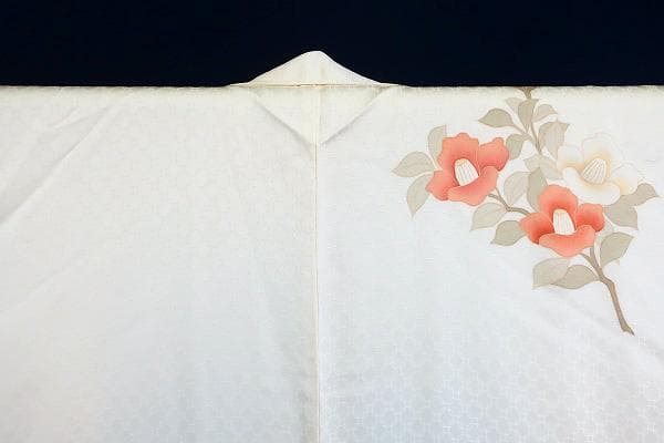 ★専用★未使用品 訪問着 オフホワイト 友禅 椿身丈161cm 裄丈66.5cm