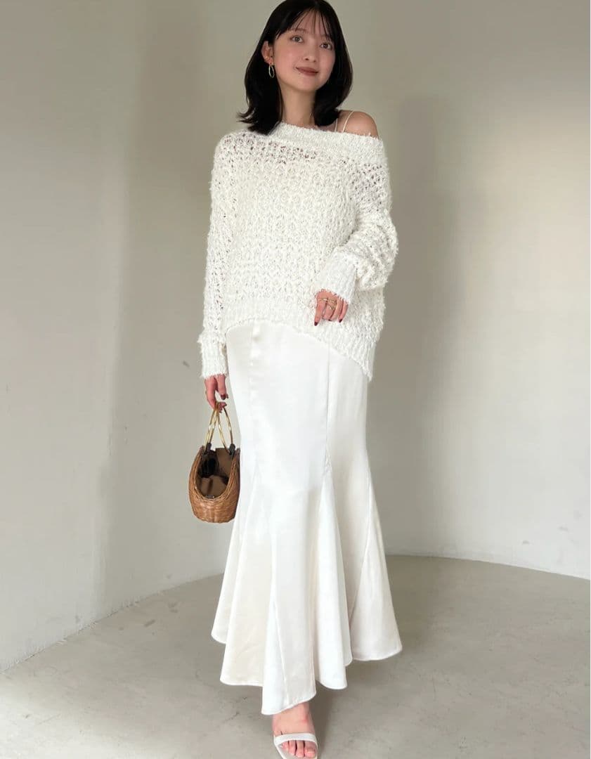 美品☆アニュアンス☆ニットレイヤードキャミワンピース☆Sサイズ