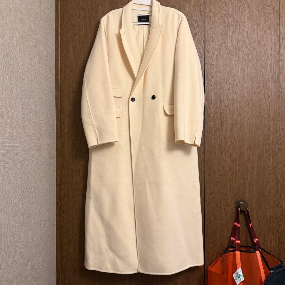 anuans リバーロングダブルポケットチェスターコート M