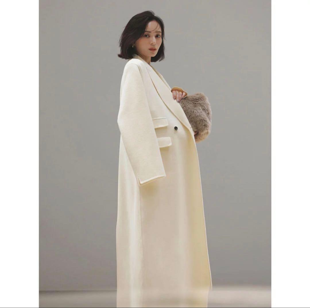 anuans リバーロングダブルポケットチェスターコート M