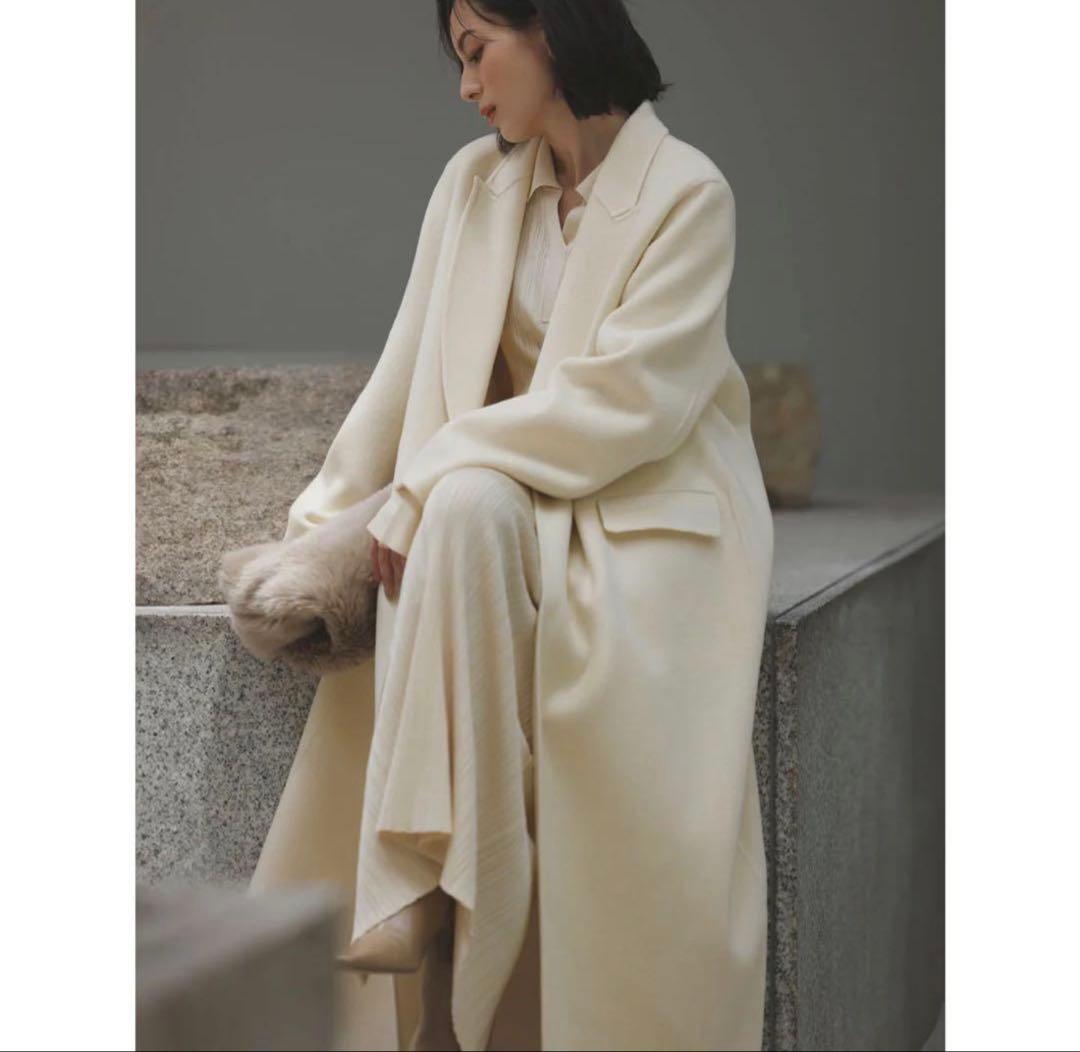 anuans リバーロングダブルポケットチェスターコート M