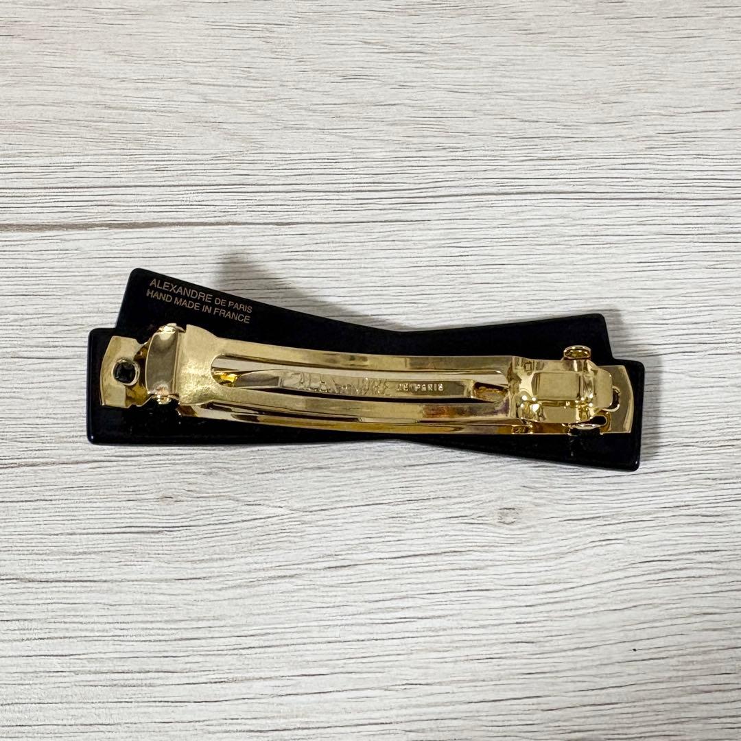 アレクサンドルドゥパリ　バレッタ　8cm マルチカラー　ベージュ　バイカラー