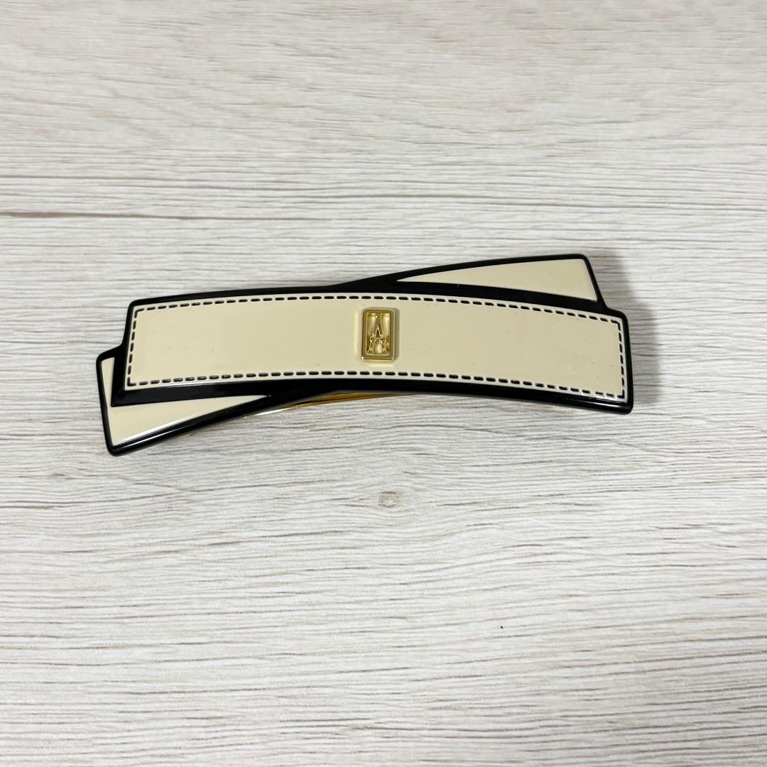 アレクサンドルドゥパリ　バレッタ　8cm マルチカラー　ベージュ　バイカラー