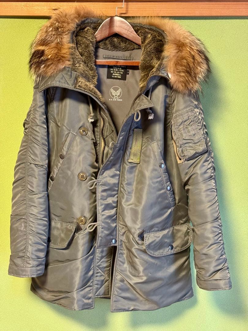 【美品】AVIREX VINTAGE N-3B セージグリーン L