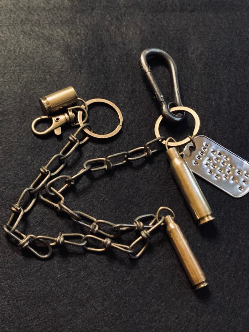 米軍放出品 USA ヴィンテージ ドッグタグ ウォレットチェーン アメカジ 古着