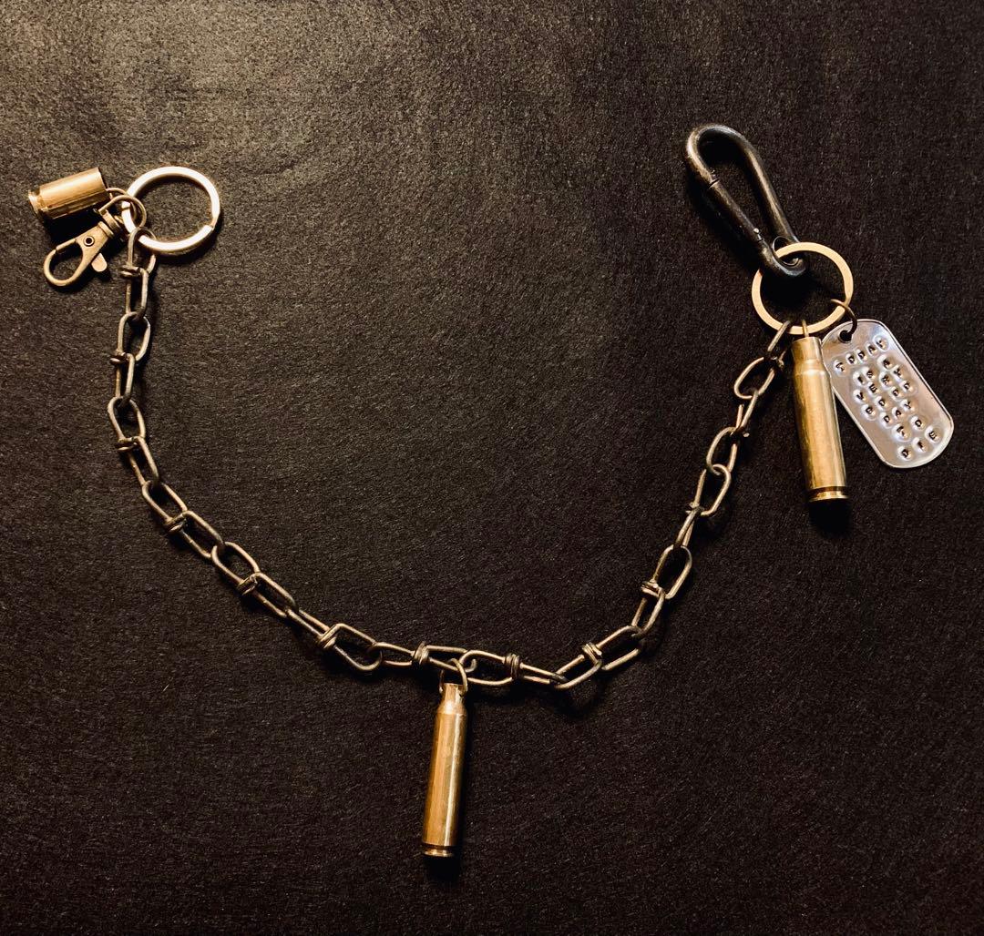 米軍放出品 USA ヴィンテージ ドッグタグ ウォレットチェーン アメカジ 古着