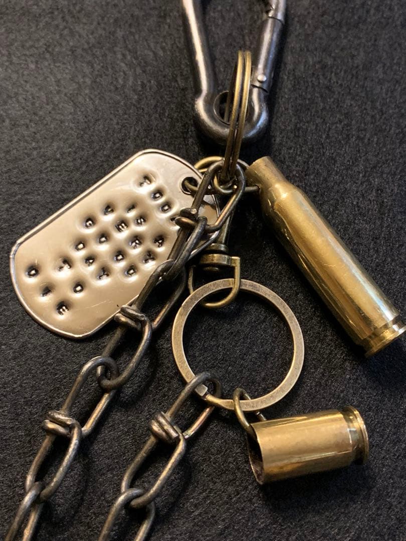 米軍放出品 USA ヴィンテージ ドッグタグ ウォレットチェーン アメカジ 古着