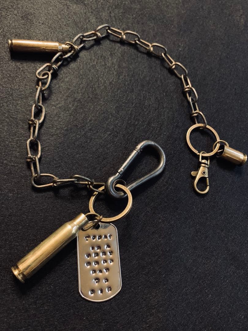 米軍放出品 USA ヴィンテージ ドッグタグ ウォレットチェーン アメカジ 古着