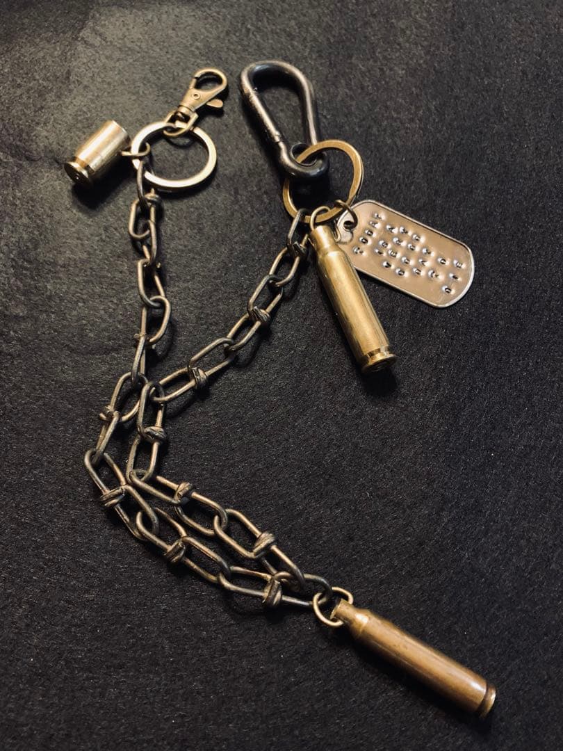 米軍放出品 USA ヴィンテージ ドッグタグ ウォレットチェーン アメカジ 古着