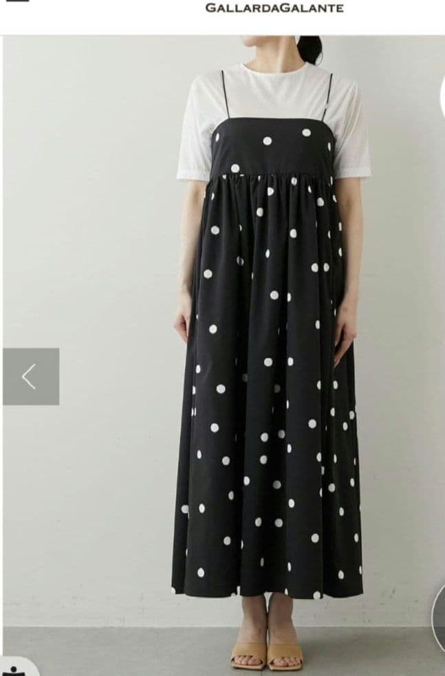 ガリャルダガランテ／定価4万円 田中みな実さん着用 ドットキャミドレスワンピース