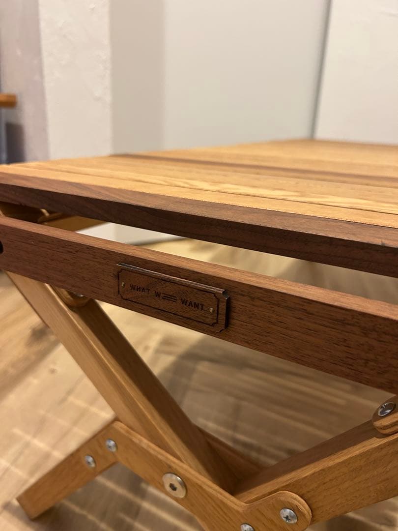 WHAT WE WANT ワットウィーウォント　ウッドロールテーブル　無垢材