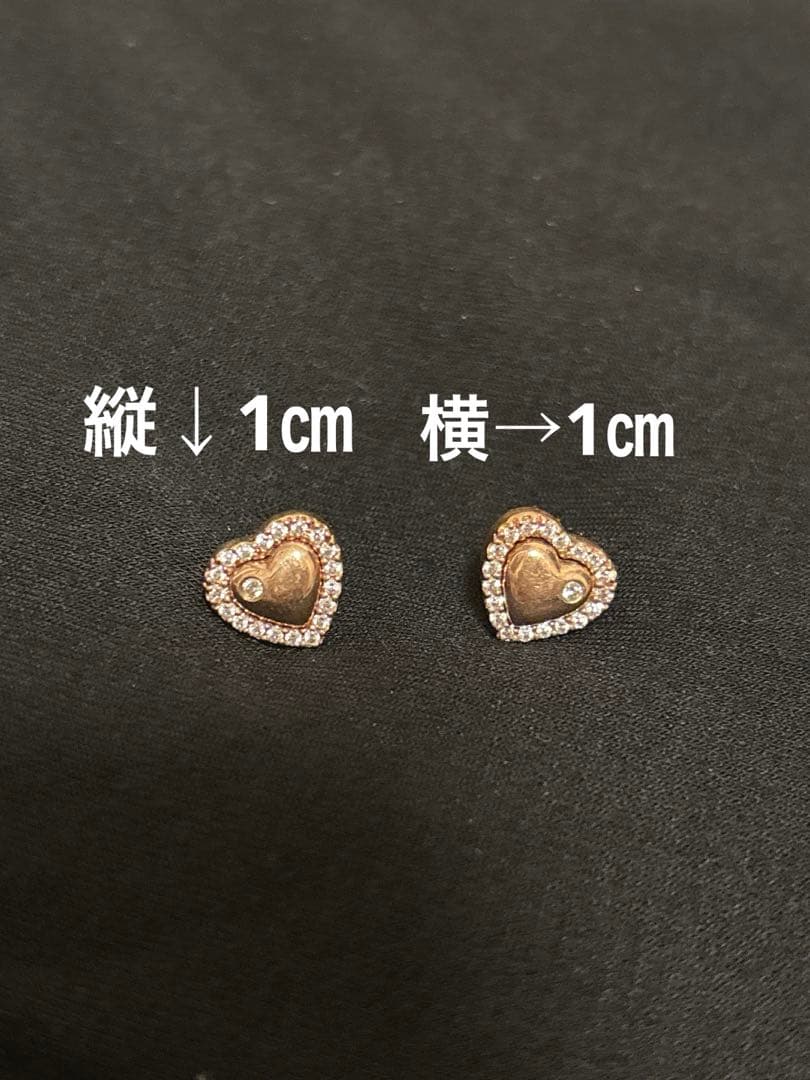 ピンクゴールド⭐︎ダイヤモンド⭐︎ピアス　消毒済