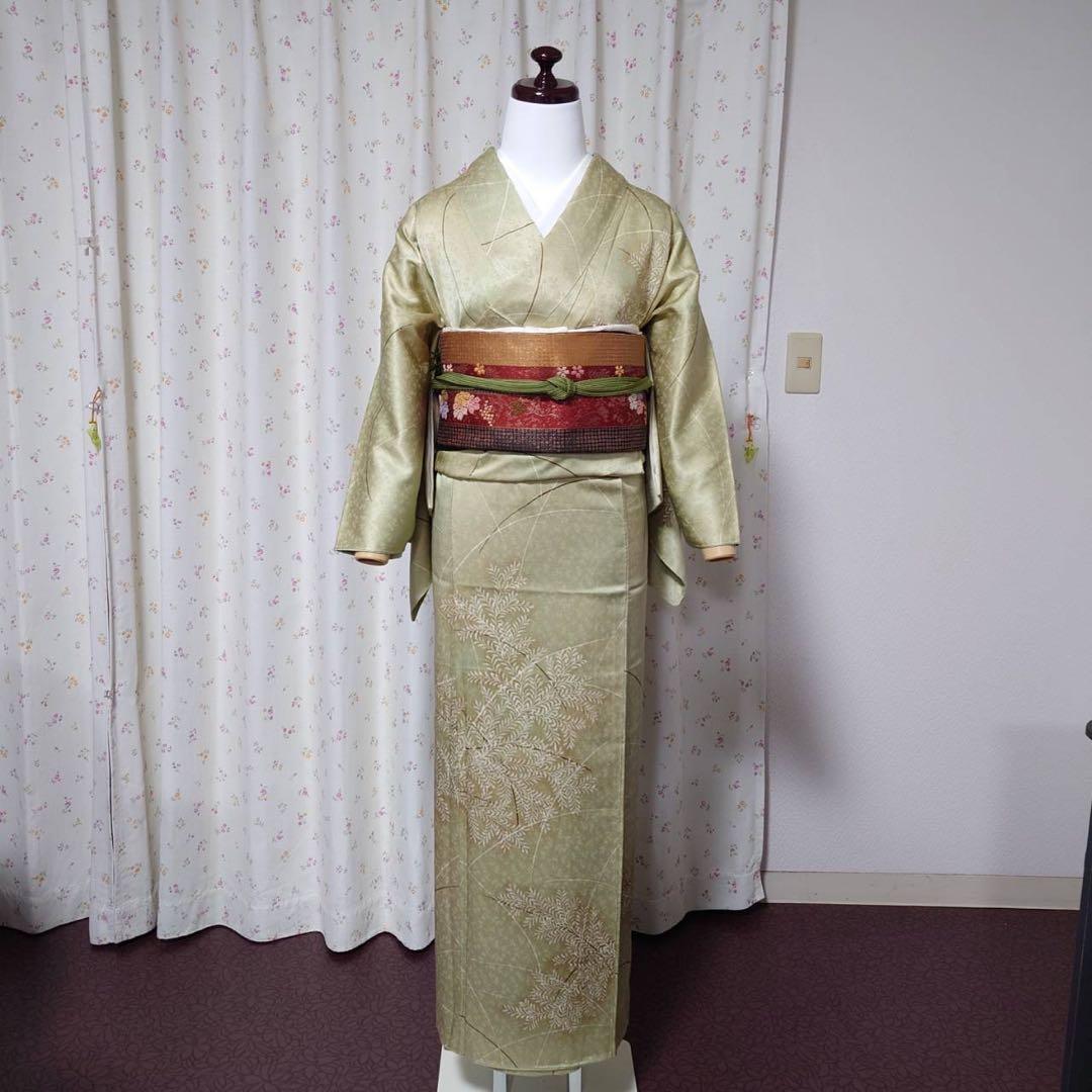 フ9977未使用近い　美品　袷　正絹　訪問着　フルセット
