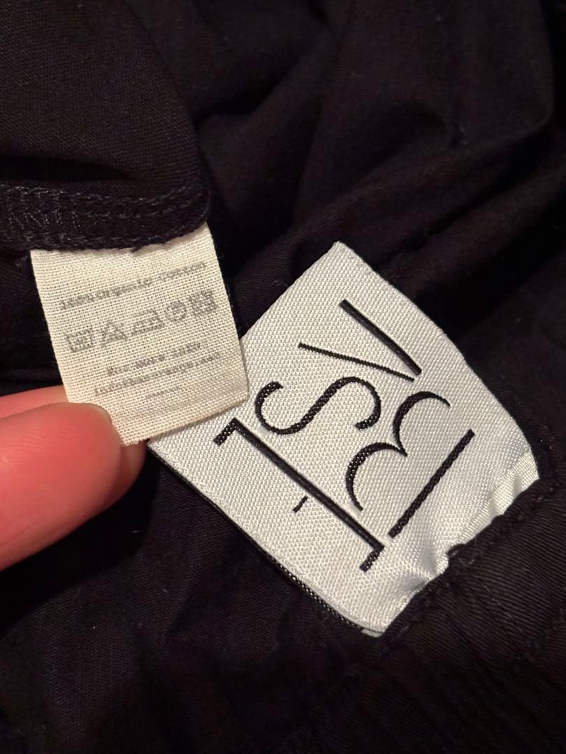 baserange ベースレンジ　コットン　ワイドパンツ　ブラック