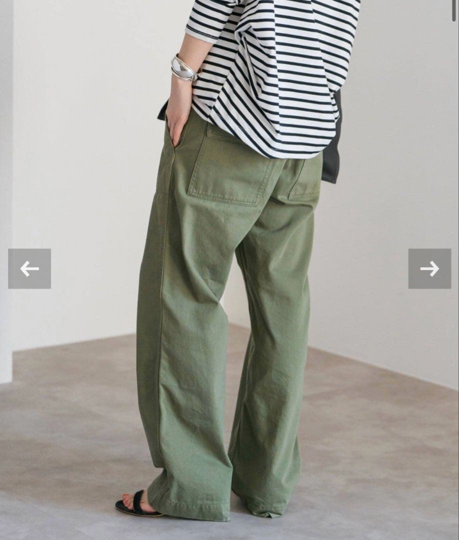 t*y様 美品　スピックアンドスパン　ルーズベイカーパンツ　カーキ　38