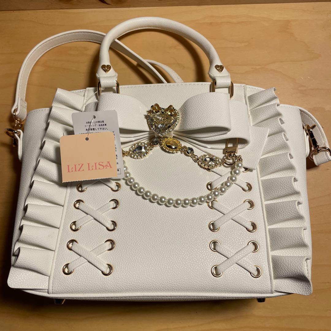 レースアップフリルリボンバッグ