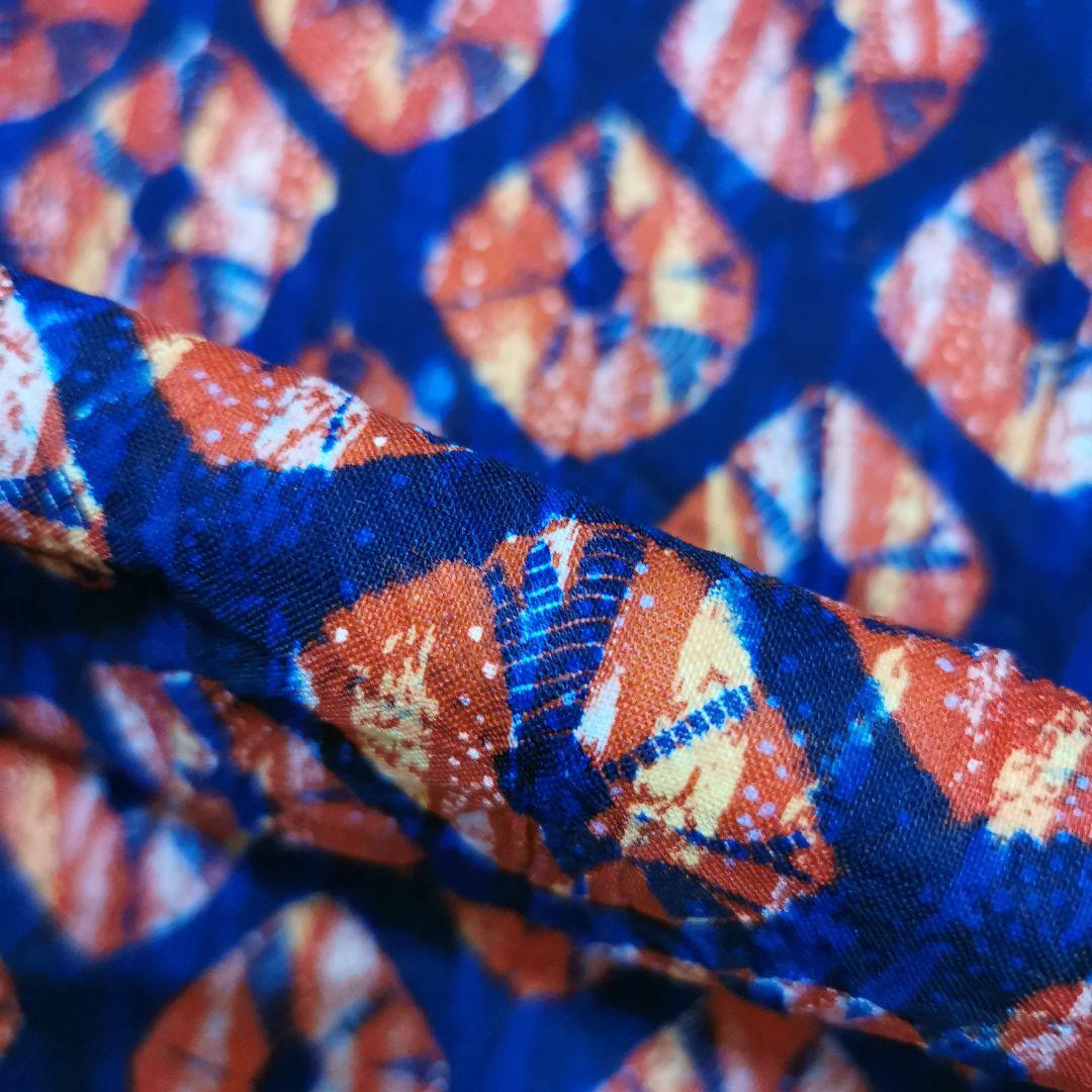 【ポンポンつき帯締めプレゼント】貴重な 手蜘蛛絞り 紬 九寸名古屋帯