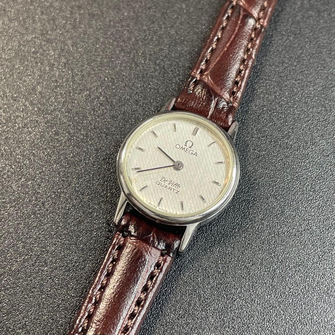【可動 正規品】 オメガ 腕時計 デヴィル ラウンド レディース デビル QZ