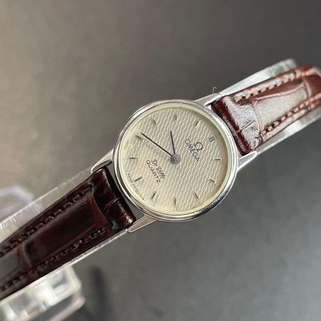 【可動 正規品】 オメガ 腕時計 デヴィル ラウンド レディース デビル QZ