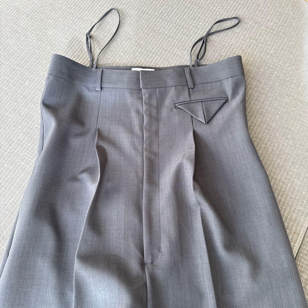 ぴぴぴ　Bibiy. グレー ワイドレッグサロペット　オールインワン