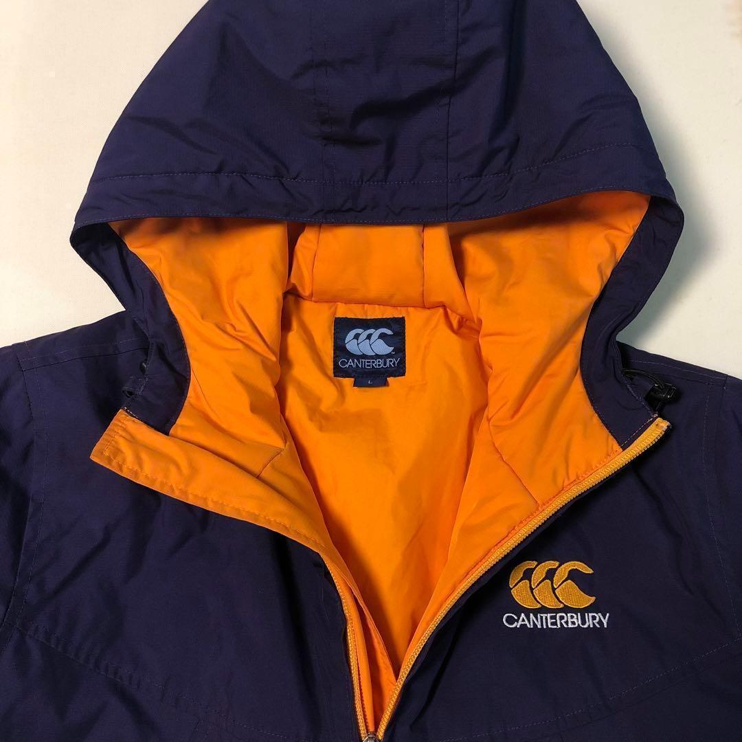 カンターベリー★ジップアップ 中綿 ジャケット パーカー パープル Lサイズ