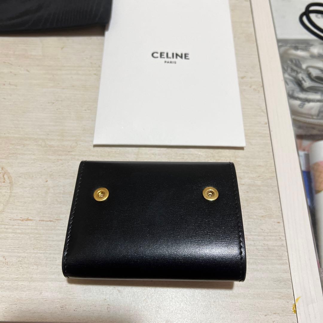 CELINE ブラック 三つ折り財布　（説明文お読みください）