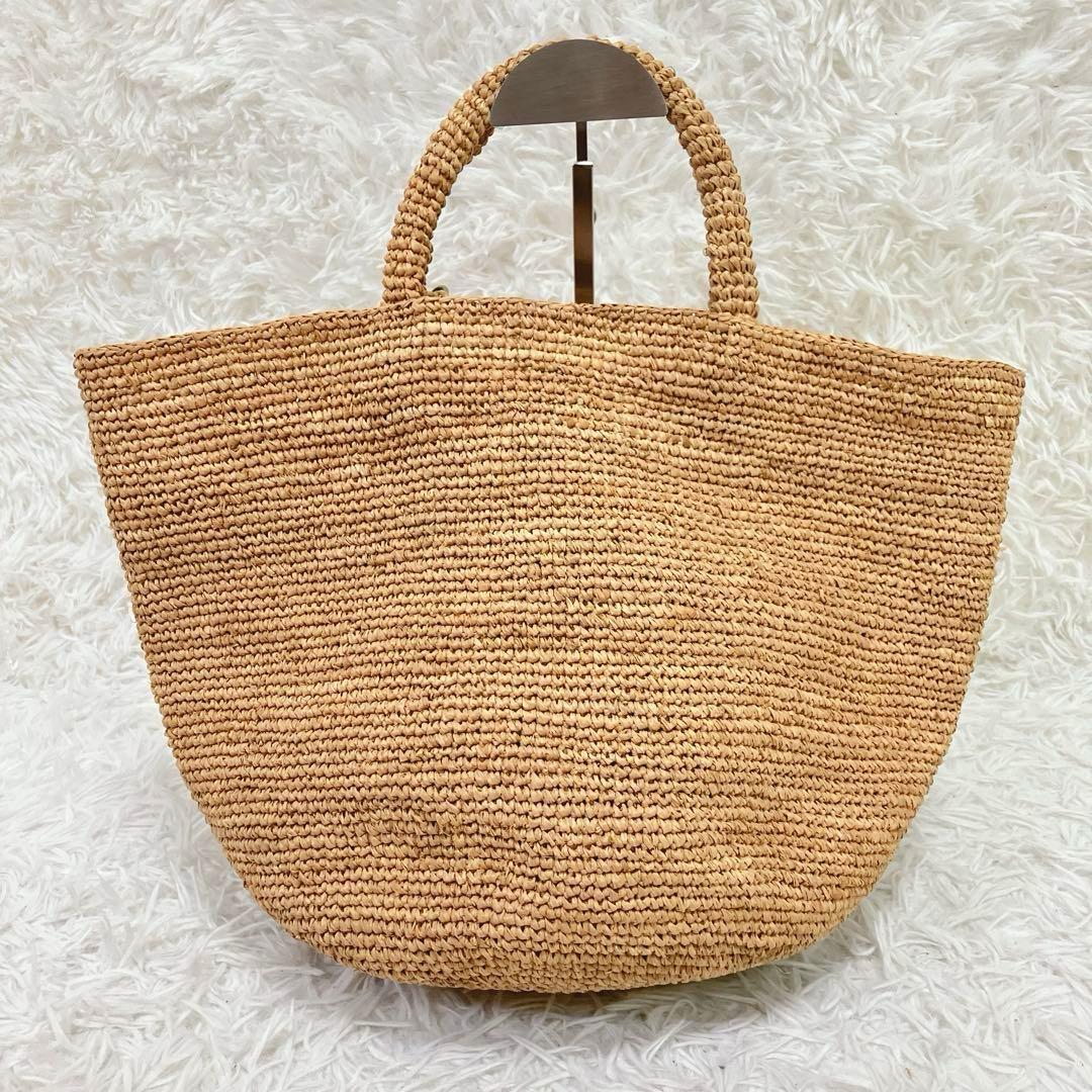 サンアルシデ　かごバッグ　ラフィアバッグ　タッセル付き　自立します　カラフル