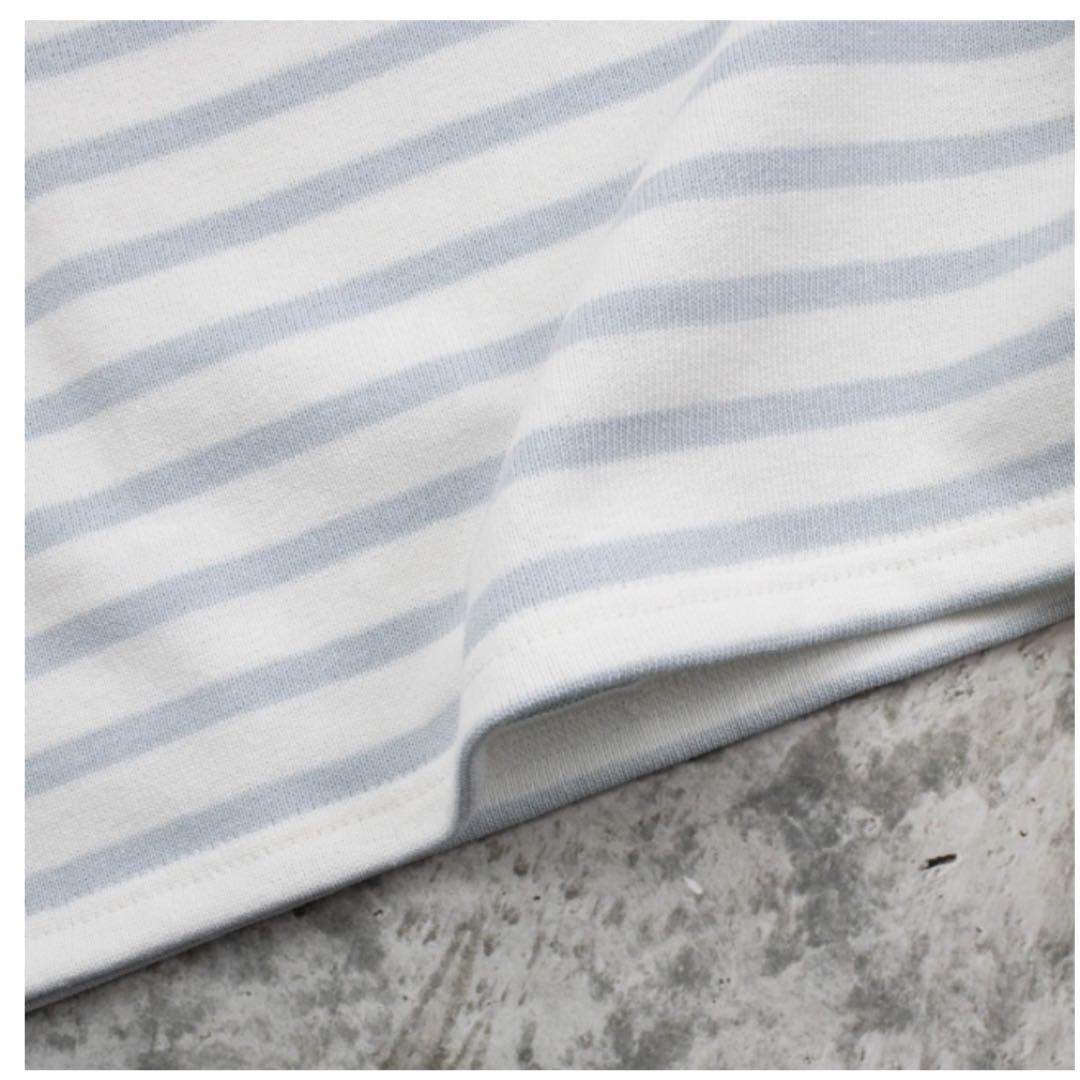 セントジェームス　ウェッソンボーダー 白　ガリレオブルー　T3