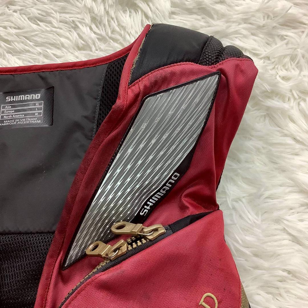 訳あり フィッシングベスト 釣り ネクサス リミテッドプロ 赤 黒 ナイロン