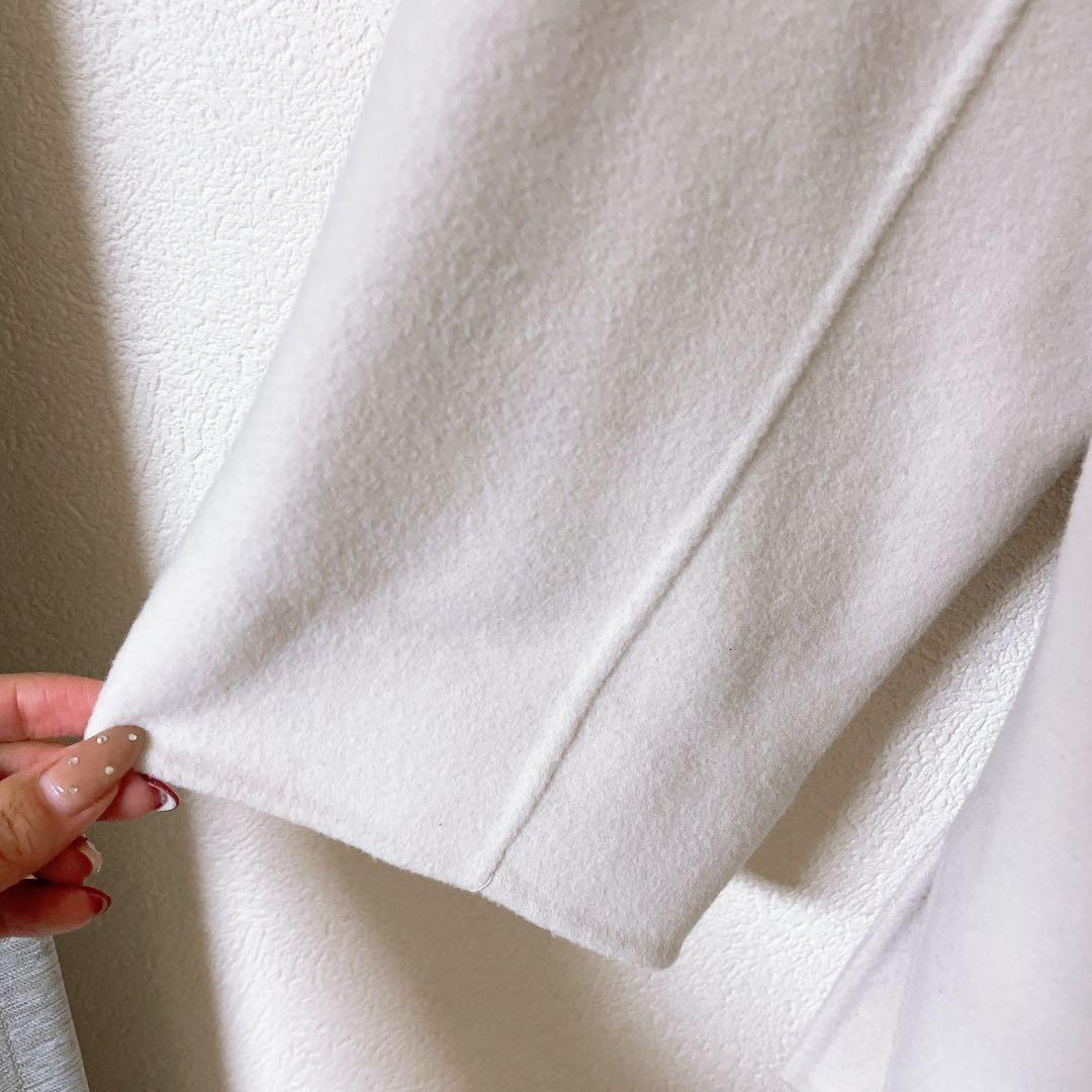 ROPE　リバーメルトンセーラーカラーショートフォルムコート　ウールコート　38