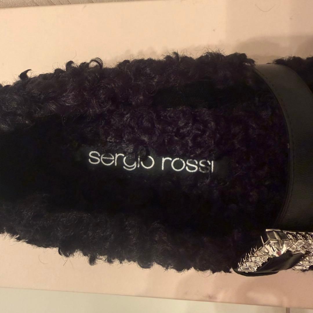 セルジオロッシ ファー バレリーナ フラットシューズ