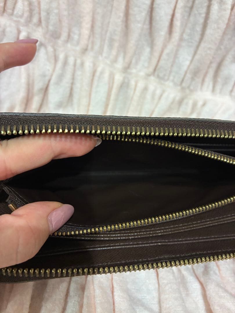 【美品】ルイヴィトン ダミエ エベヌ ジッピーウォレット 長財布