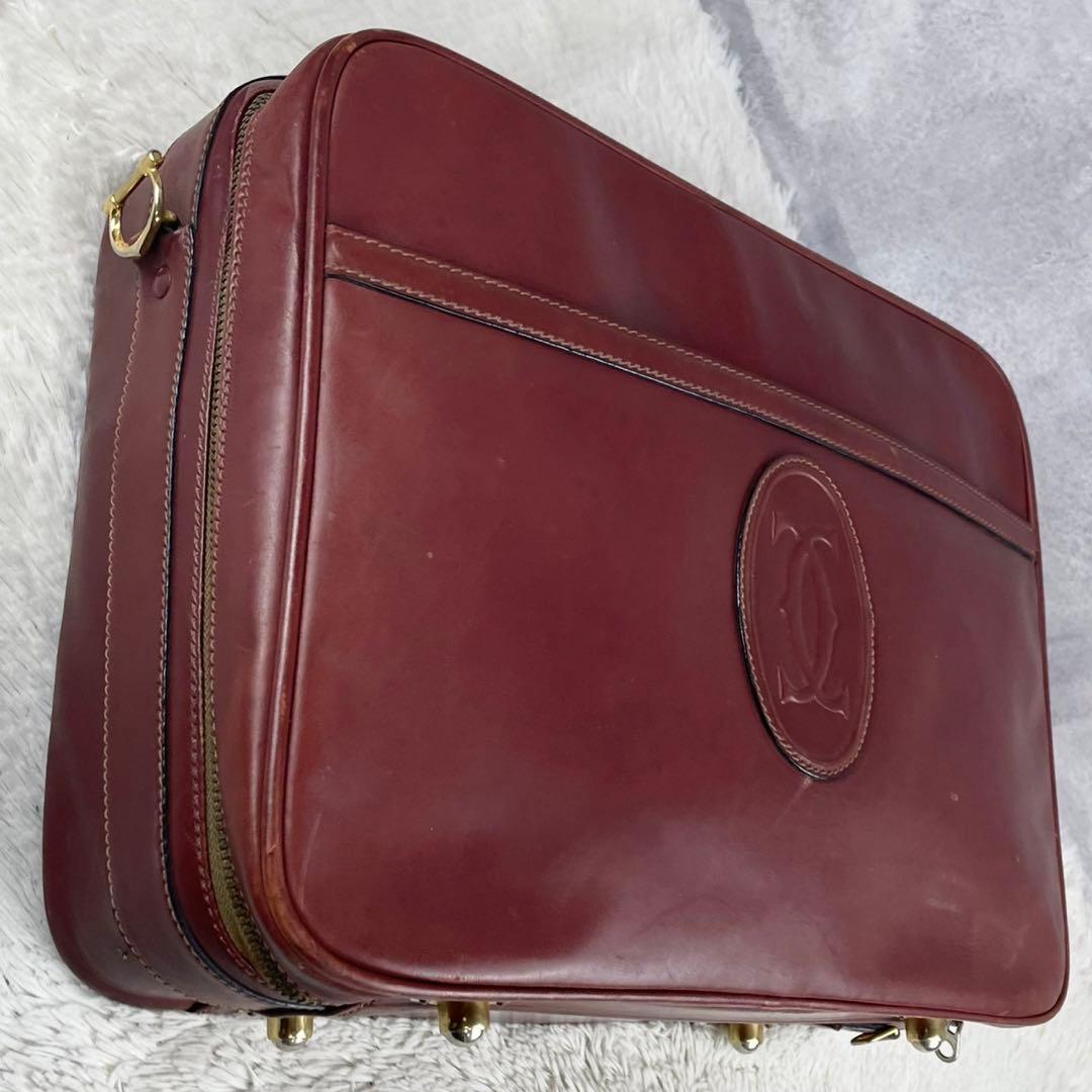 美品 Cartier レザー 2WAYトランクケース マストライン