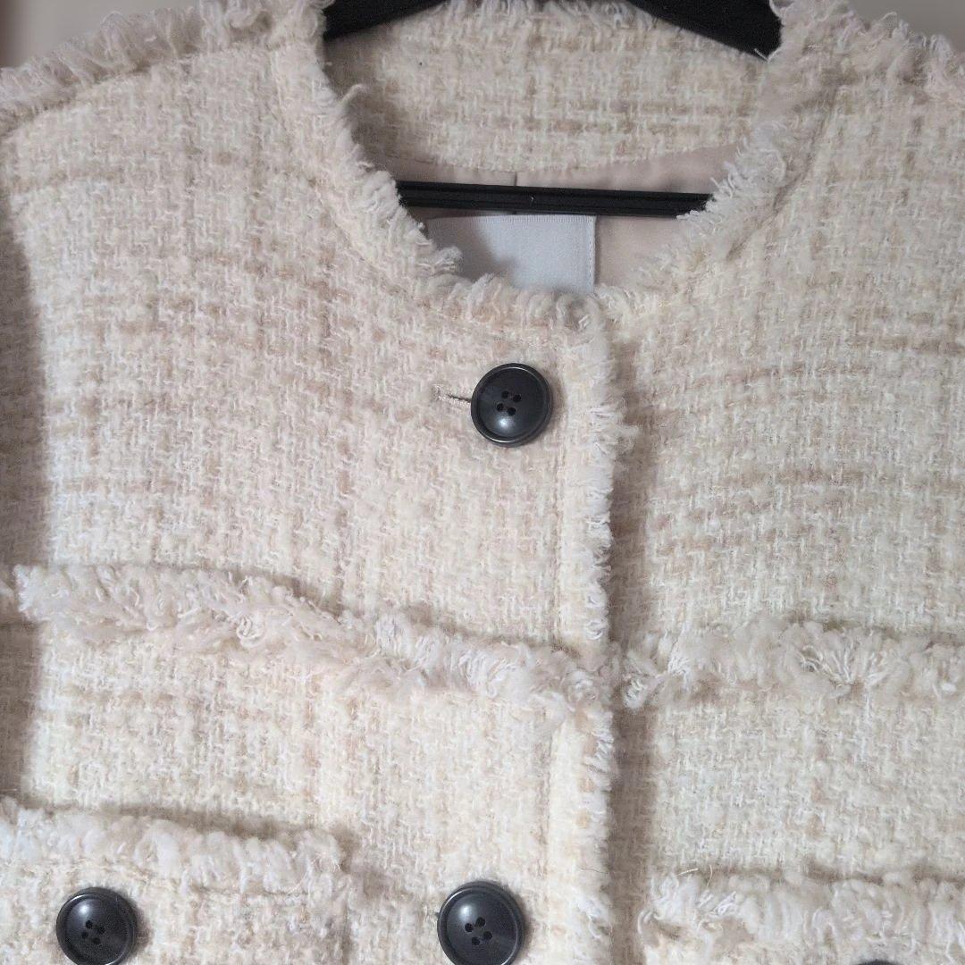 クラネ　ノーカラーツィードジャケット