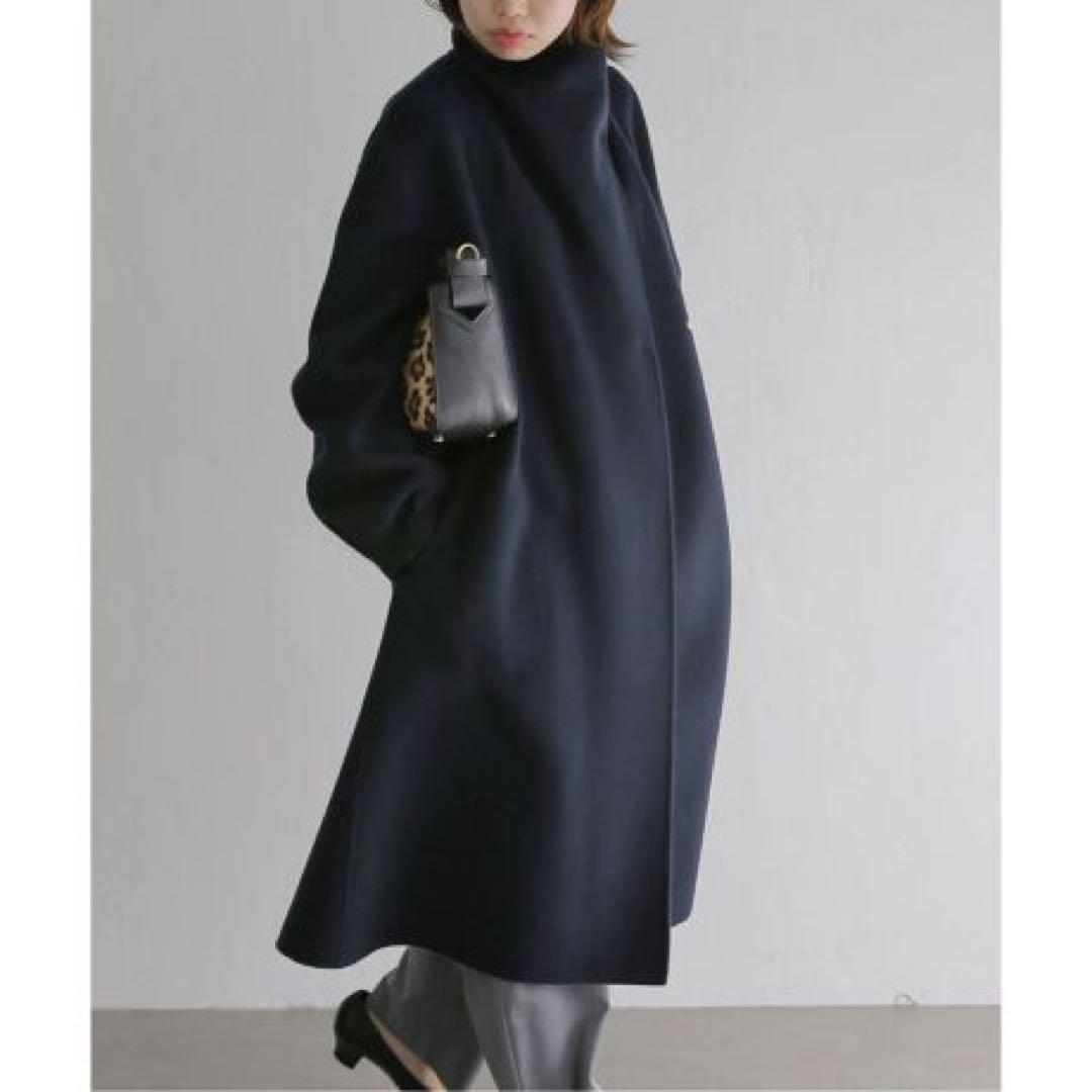 【美品】【ほぼ未使用】La TOTALITE♡コート ロング ネイビー