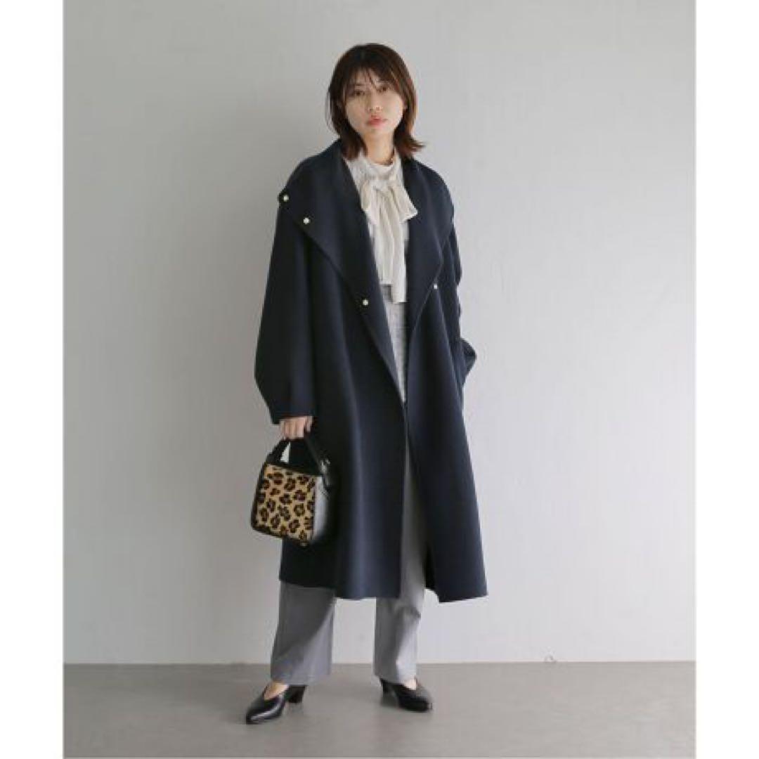 【美品】【ほぼ未使用】La TOTALITE♡コート ロング ネイビー