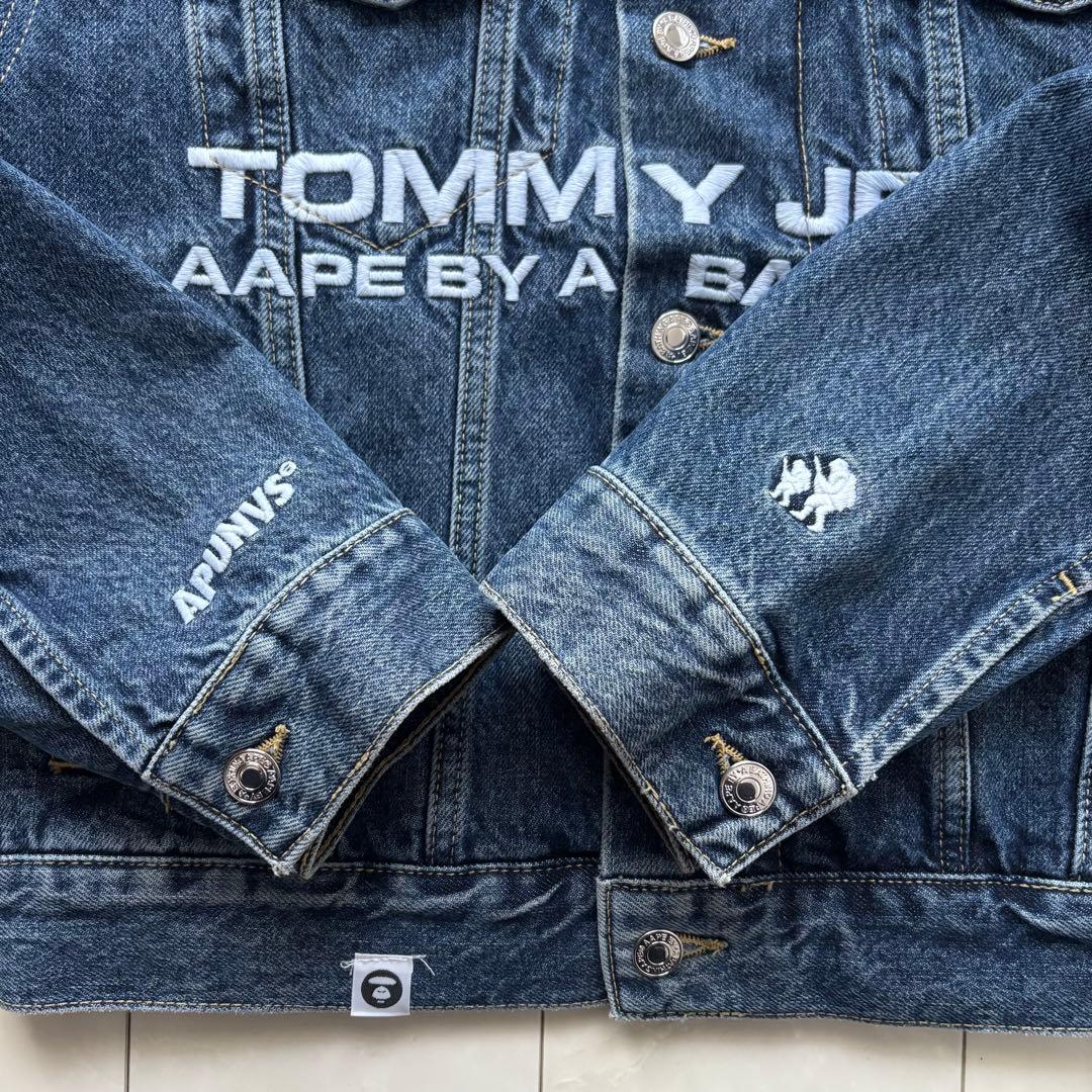 AAPE x コラボ デニムジャケットSサイズGジャン レアアイテム
