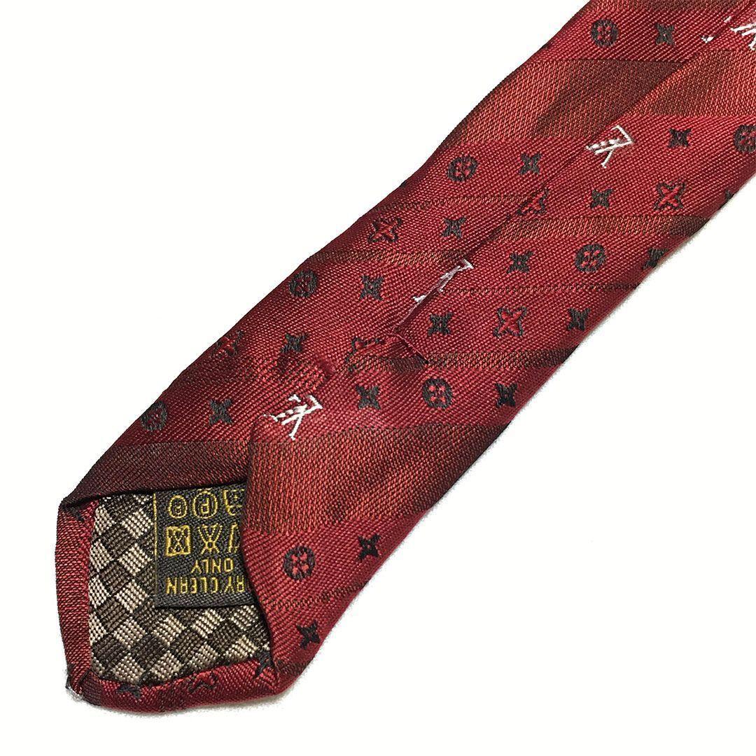 未使用級 ルイヴィトン Louis Vuitton ネクタイ シルク モノグラム
