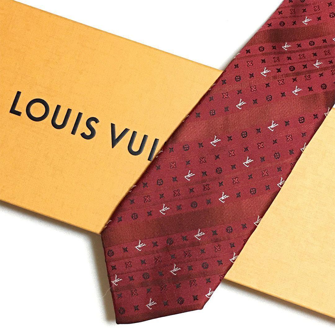 未使用級 ルイヴィトン Louis Vuitton ネクタイ シルク モノグラム