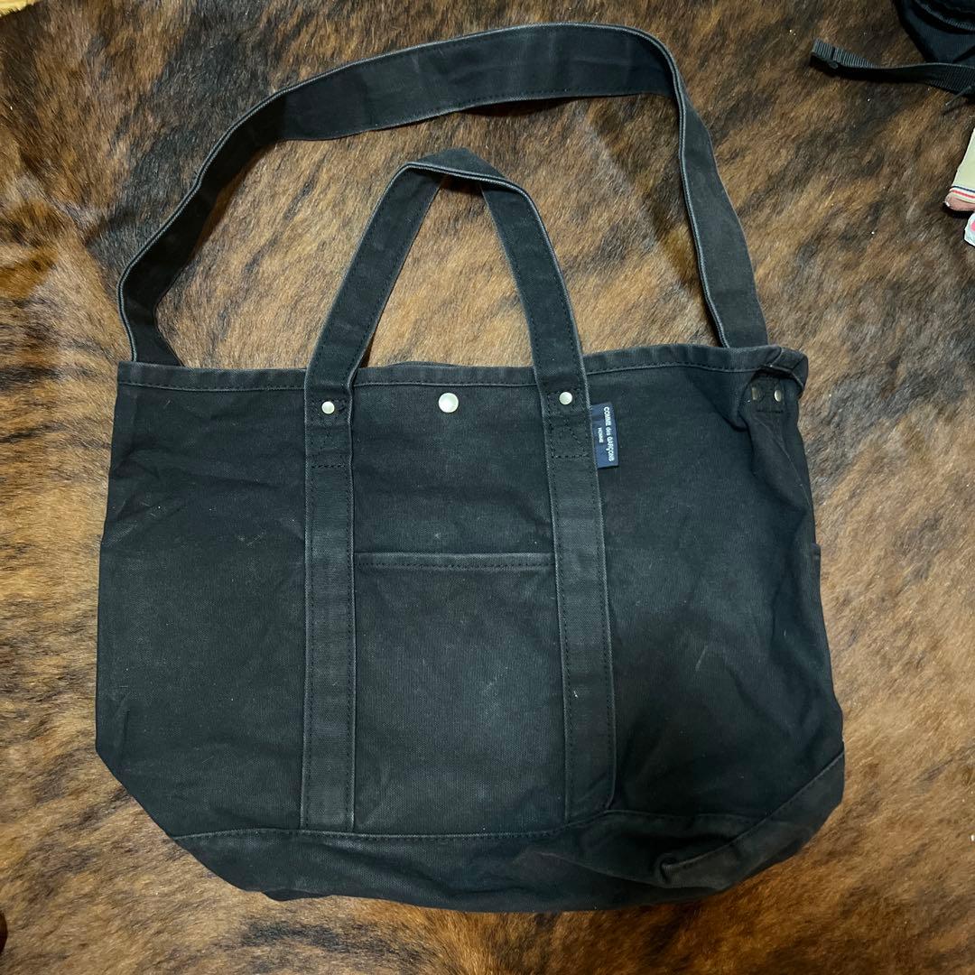 COMME des GARÇONS HOMME ブラック トートバッグ