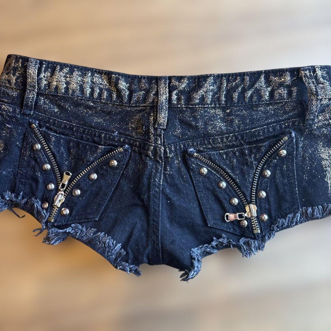 キ*♡様 d.i.a ブラックラメショートパンツ 26サイズ