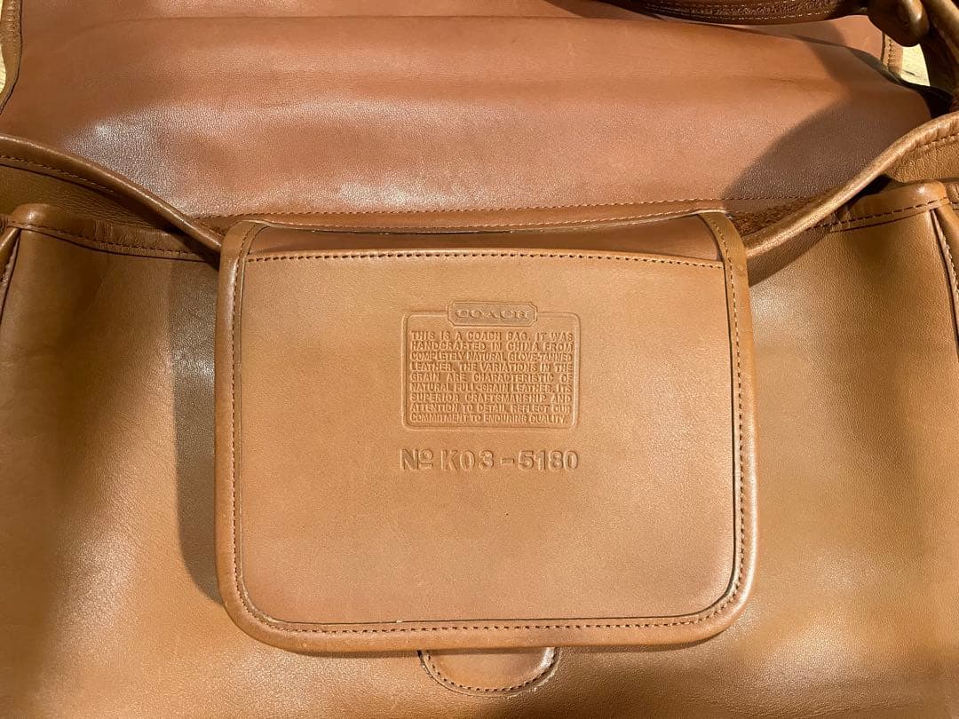 COACH ブラウンレザー ショルダーバッグ