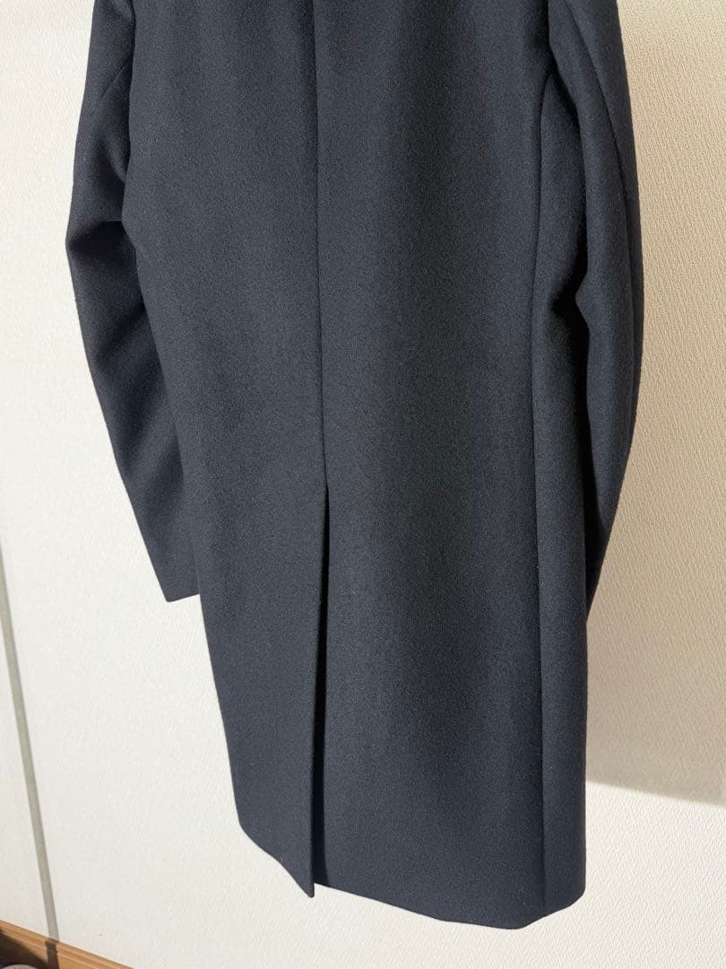 カズユキクマガイ フードドッキング チェスターコート ウール