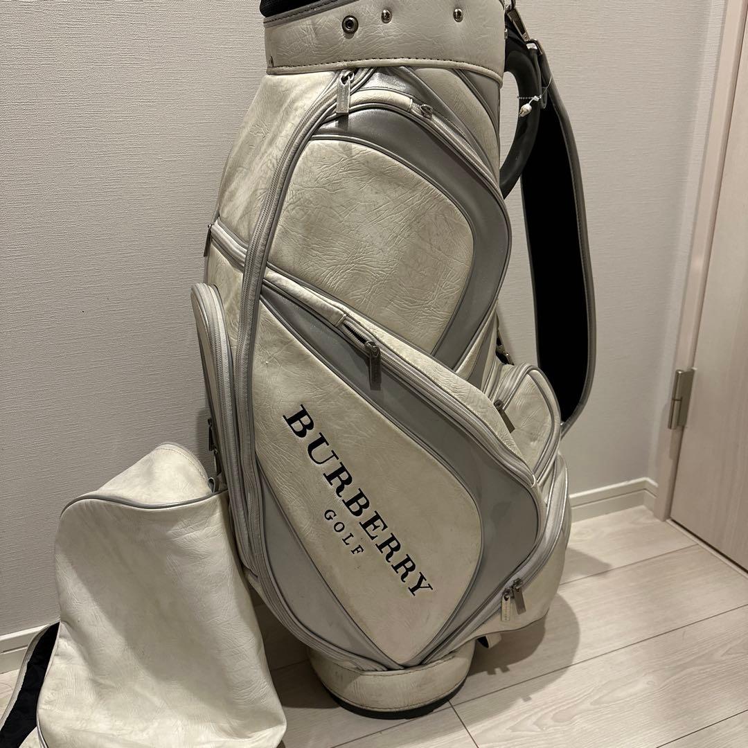 BURBERRY GOLF キャディバッグ ホワイト/グレー　ゴルフ　バッグ
