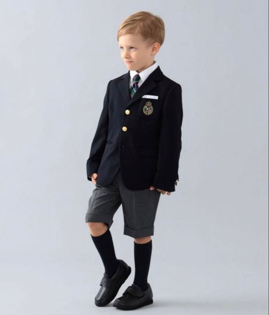 未使用級 ショパンwithこどもビームス 120cm 紺ブレ 金釦 6点セット