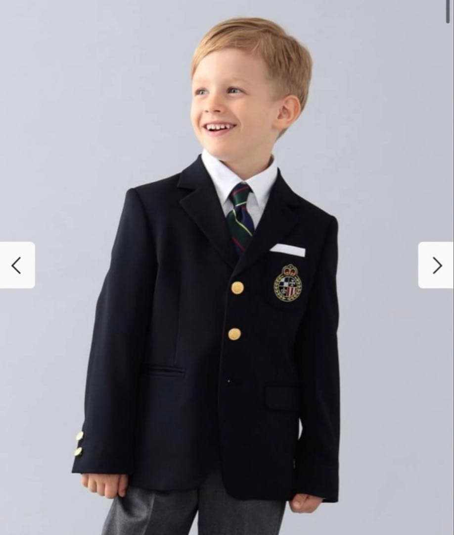 未使用級 ショパンwithこどもビームス 120cm 紺ブレ 金釦 6点セット